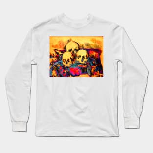 The Three Skulls Recolored Long Sleeve T-Shirt